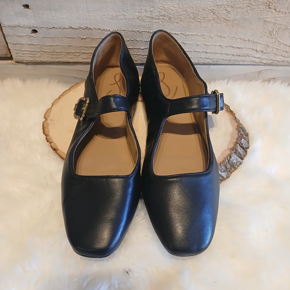 Sam Edelman Leather Mary Jane Flats - Picture 5 of 8